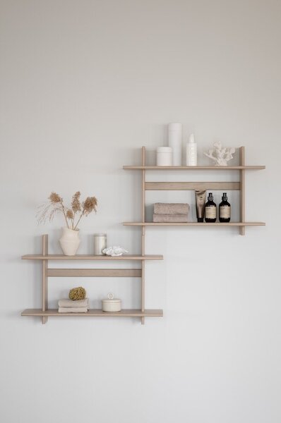 Raft în culoare naturală deschisă etajat cu aspect de lemn de stejar 75 cm Westlock – Rowico