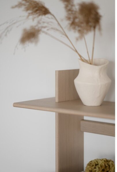Raft în culoare naturală deschisă etajat cu aspect de lemn de stejar 75 cm Westlock – Rowico