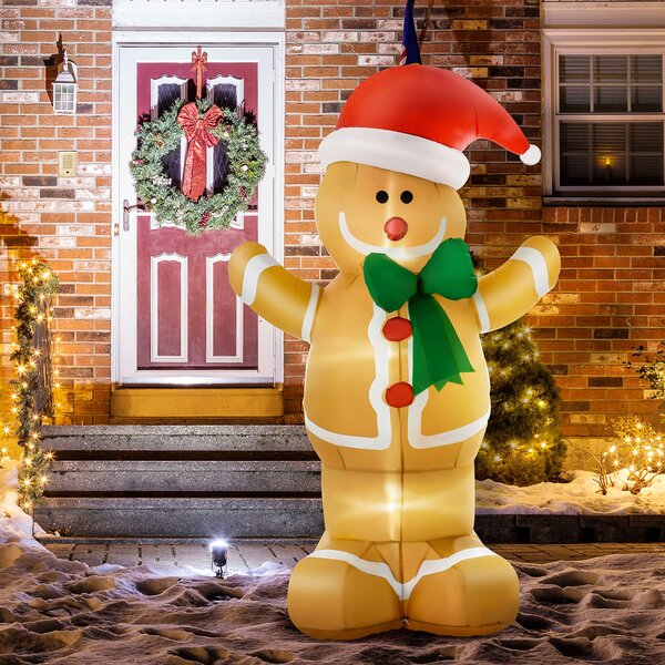 HOMCOM Om Dulce Gonflabil, Lumini LED integrate, Decoratiune de Craciun de Exterior | AOSOM RO
