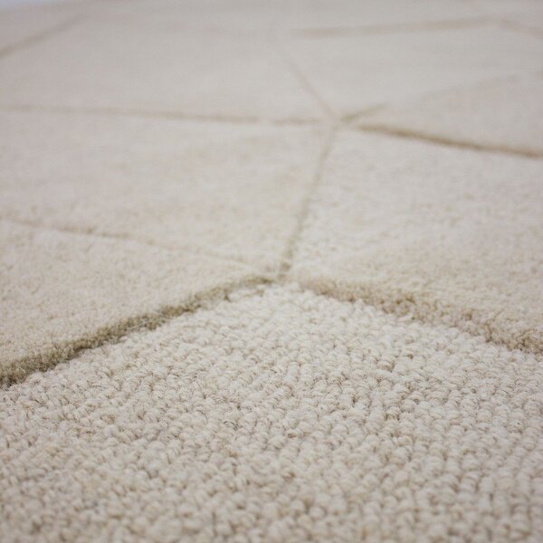 Covor bej țesut manual din lână 120x170 cm Shard – Flair Rugs