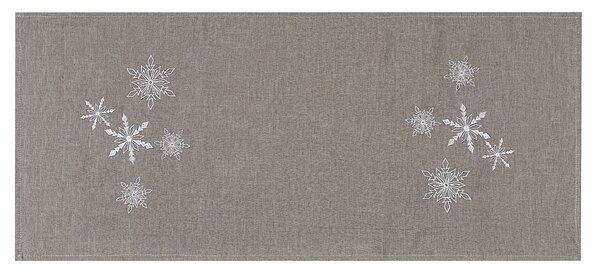 Traversă de masă de Crăciun Fulgii de zăpadă gri, 40 x 90 cm, 40 x 90 cm