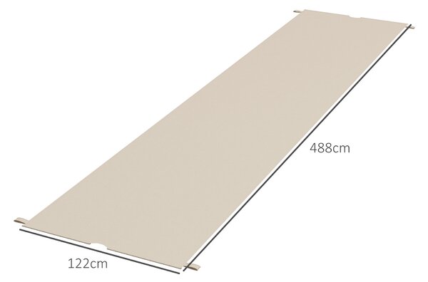 Outsunny Copertină Pergolă Rezervă UV 3x3(m) 4.9x1.2m Ușor de Instalat Kaki | Aosom Romania