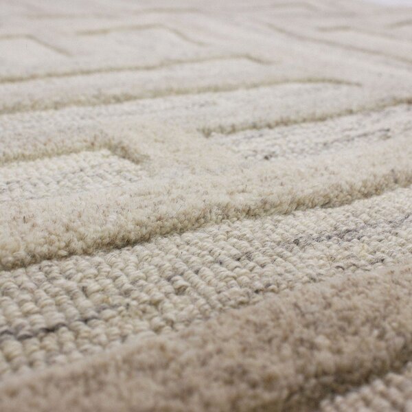 Covor tip traversă grej țesut manual din lână 80x300 cm Elva – Flair Rugs