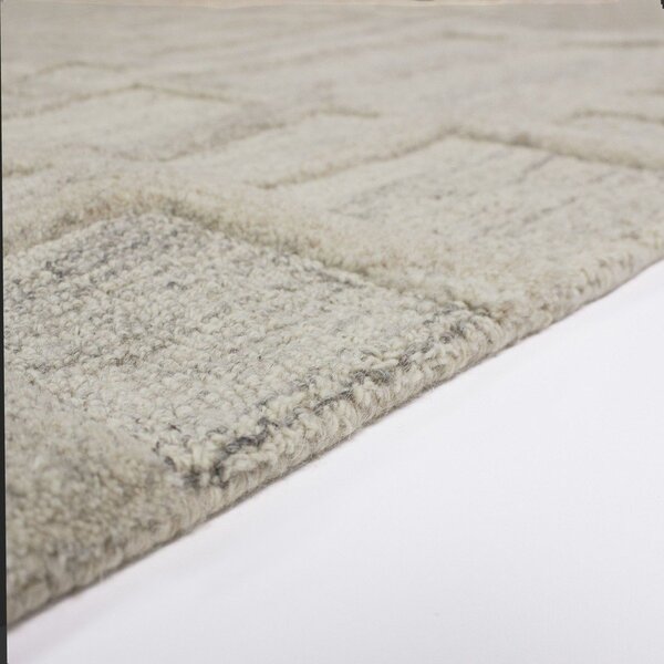 Covor tip traversă grej țesut manual din lână 80x300 cm Elva – Flair Rugs