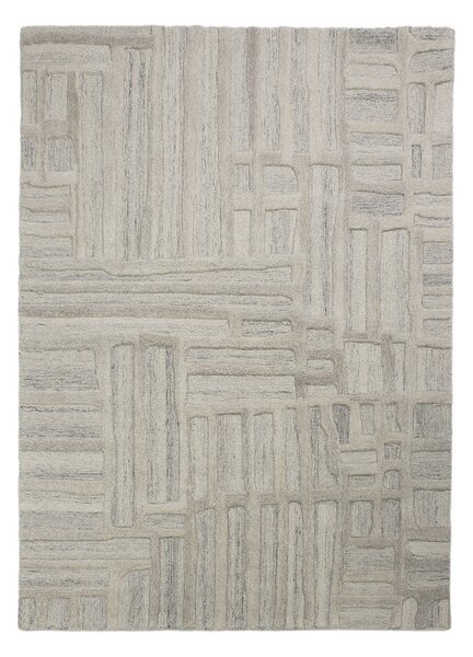 Covor grej țesut manual din lână 140x200 cm Elva – Flair Rugs