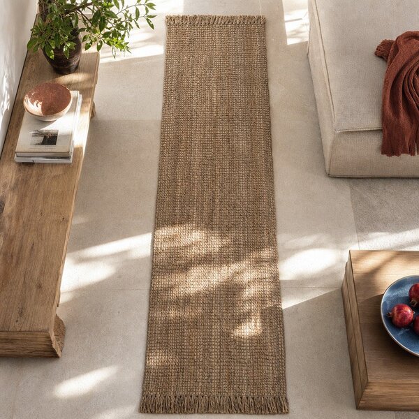 Covor din iută Flair Rugs Jute, 60 x 230 cm, maro