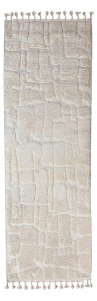 Covor tip traversă crem 80x300 cm Esra Cobbled – Flair Rugs