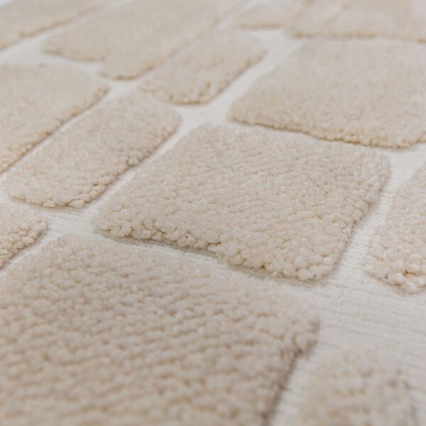 Covor tip traversă crem 80x300 cm Esra Cobbled – Flair Rugs