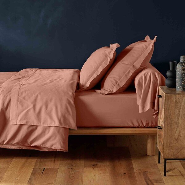 Cearceaf somon din bumbac cu elastic 180x200 cm Lina – douceur d'intérieur