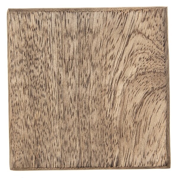 Suport de pahare din lemn Orion MANGO, 10 x 10 cm