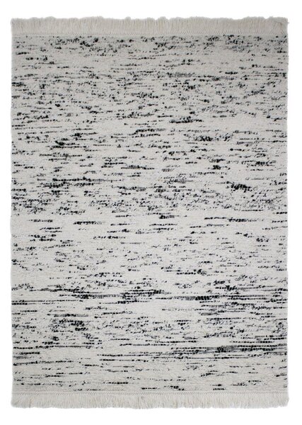 Covor gri/fildeș țesut manual din lână 140x200 cm Ellsa – Flair Rugs