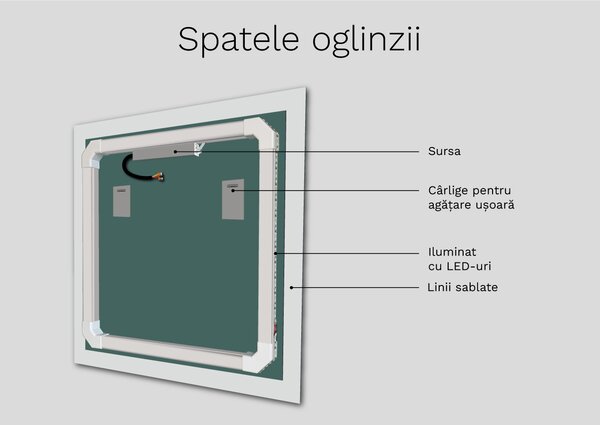 Oglindă atipică cu iluminare LED A7