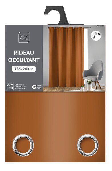 Draperie teracotă blackout 135x240 cm Occult – douceur d'intérieur