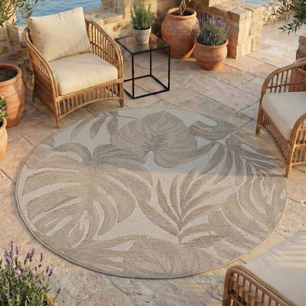Covor pentru exterior și interior bej rotund ø 120 cm Desert 1302 – Ayyildiz Carpets
