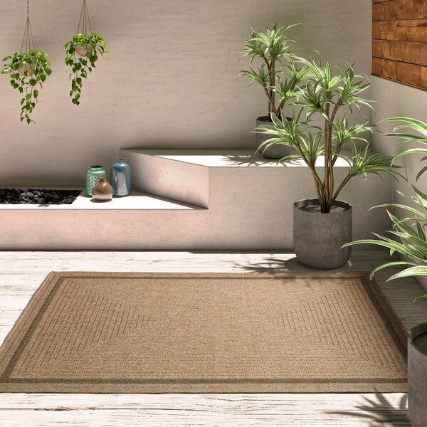 Covor pentru exterior și interior în culoare naturală 120x170 cm Acra – Universal