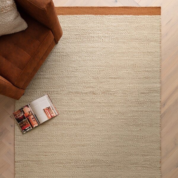 Covor crem-teracotă țesut manual din lână 120x170 cm Lima Rust – Asiatic Carpets