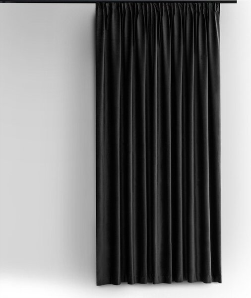 Draperie neagră dimout (semi-opacă) din catifea 200x250 cm Velto – Filumi