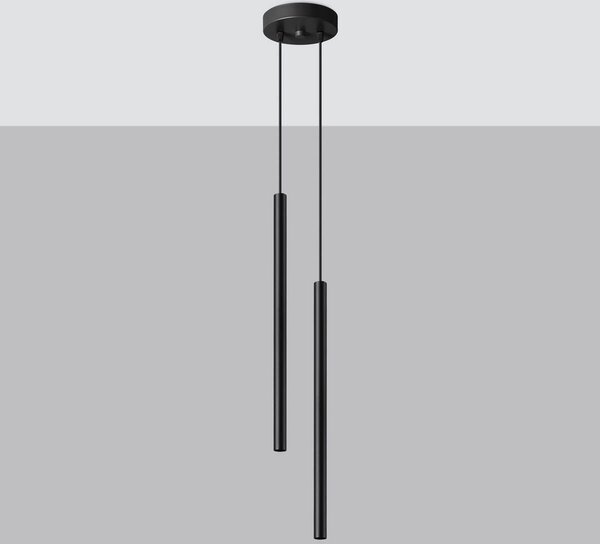 Sollux Lighting Pastelo lampă suspendată 2x8 W negru SL.1304