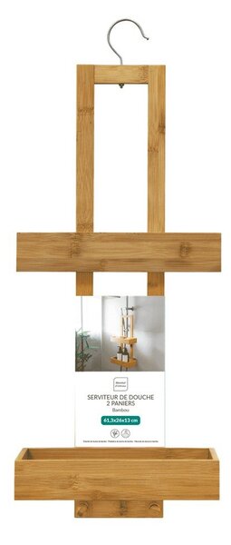 Raft pentru baie în culoare naturală de agățat din bambus Hanoi – douceur d'intérieur