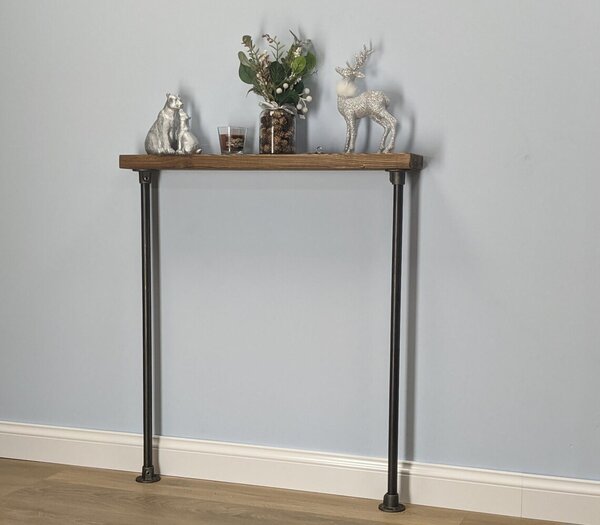 Consola in stil industrial, Anderlecht, 60x75x20 cm, nuc/negru