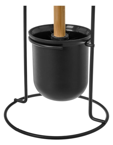 Perie de WC neagră din metal Simply – Casa Selección