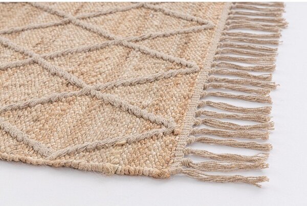 Covor în culoare naturală țesut manual din iută 60x90 cm Shaila – Yes Everyday