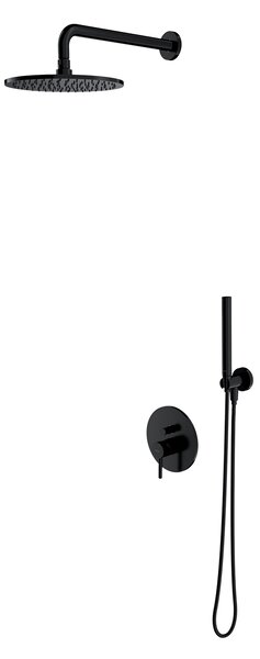 Omnires Y set de duș ascuns negru SYSY18BL