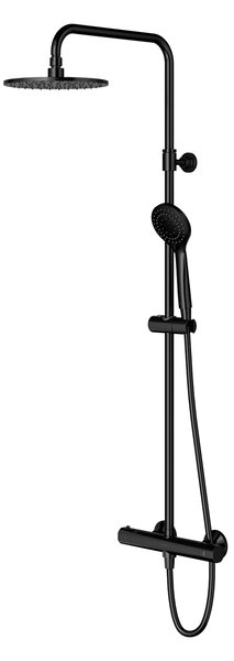 Omnires Y set de duș perete cu termostat negru Y1244LUXLBL