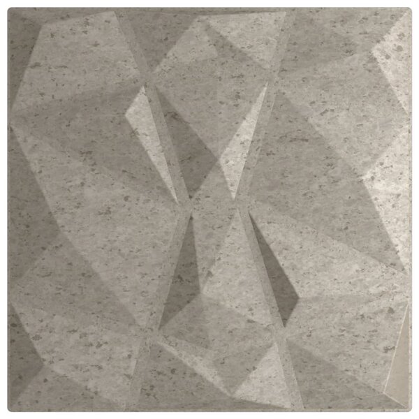 Panouri de perete 24 buc. gri beton 50x50 cm XPS 6 m² diamant