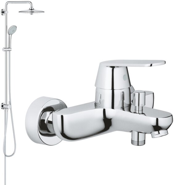 Set set de duș Grohe Euphoria 27421002, baterie cadă-duș Grohe Eurosmart Cosmopolitan 32831000