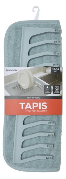 Scurgător de vase albastru deschis din plastic 36x28 cm – Homéa