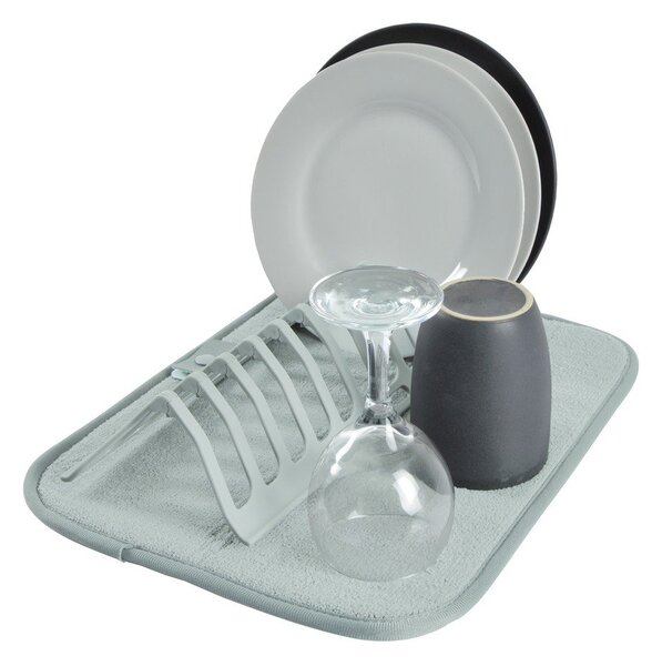 Scurgător de vase albastru deschis din plastic 36x28 cm – Homéa