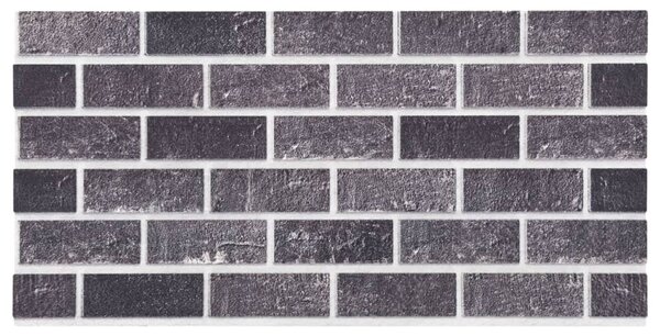 Panouri de perete 3D, model cărămidă, negru & gri, 10 buc., EPS