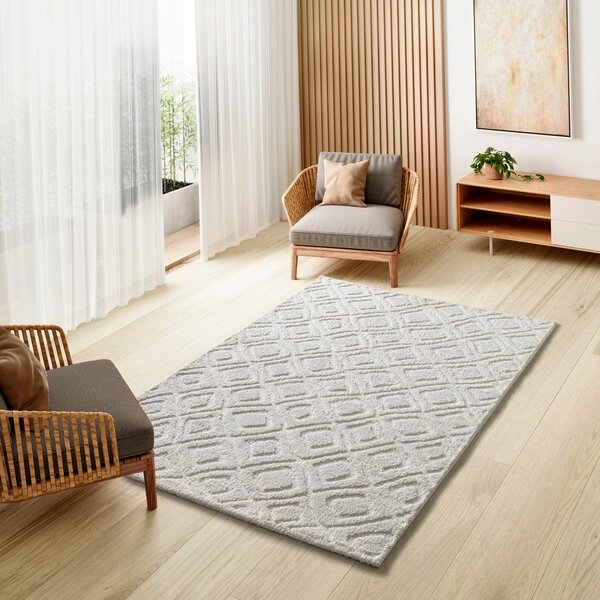 Covor alb 190x285 cm Juno – Universal