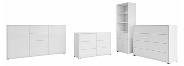 Set de living Comfivo Tutela II, Alb, PAL laminat, 197 kg