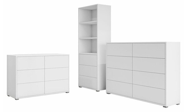 Set de living Comfivo Tutela I, Alb, PAL laminat, 145 kg