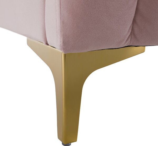 KONDELA Pat, roz/gold crom auriu mat, 140x200, KAISA