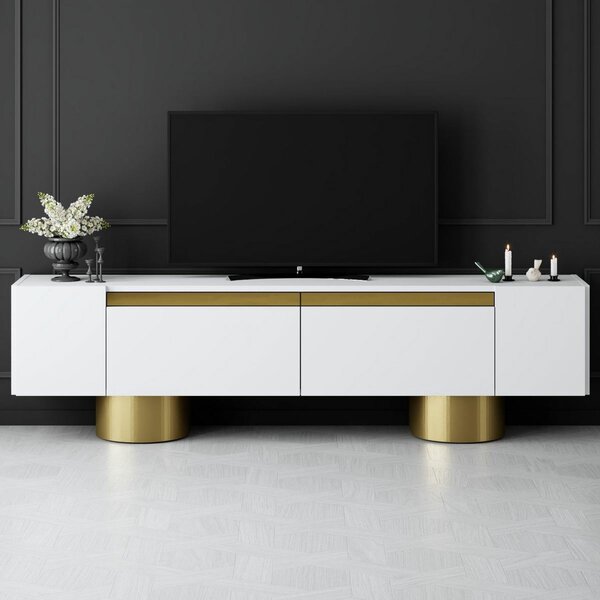 Măsuță TV Bohem White and Gold