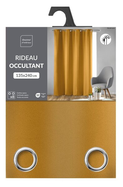 Draperie galben ocru blackout 135x240 cm Occult – douceur d'intérieur