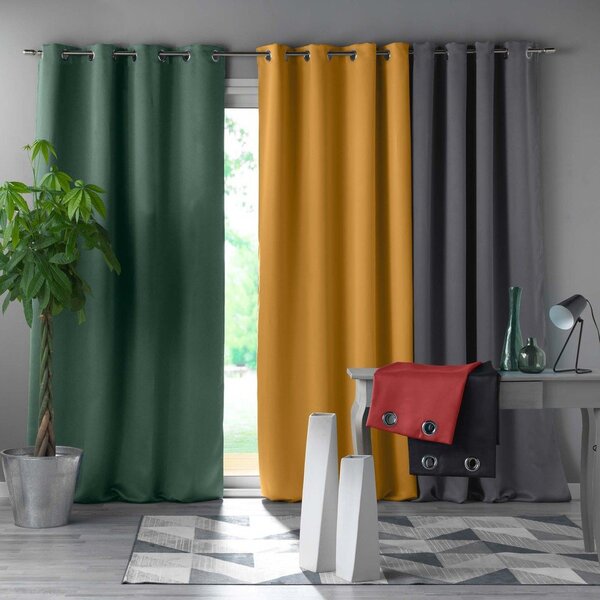 Draperie galben ocru blackout 135x240 cm Occult – douceur d'intérieur