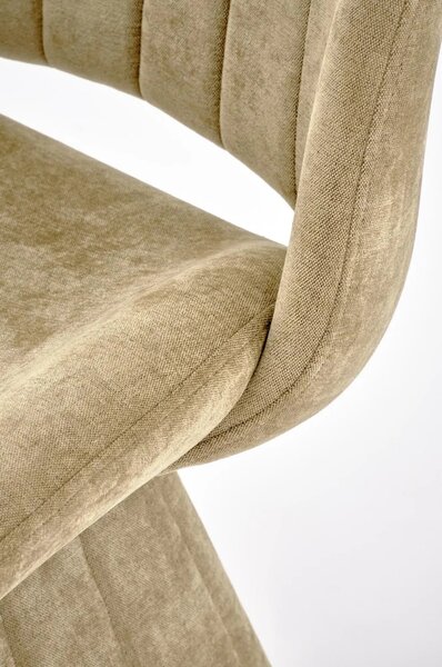Scaun rotativ K613, stofa clasica verde olive, 53x60x87 cm