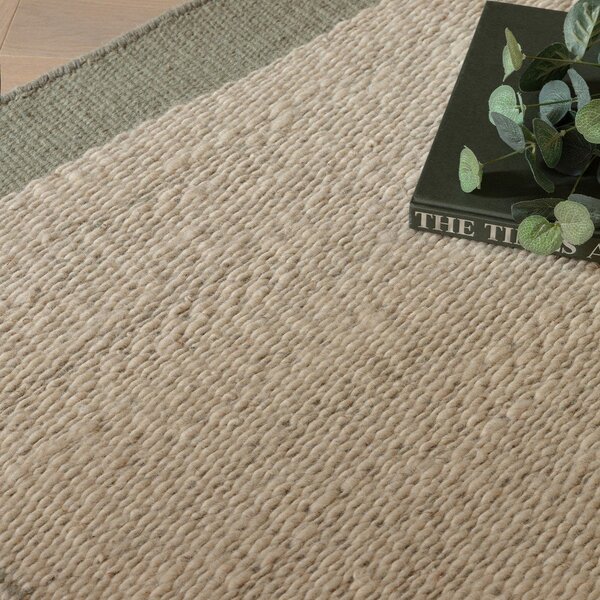 Covor crem-verde salvie țesut manual din lână 160x230 cm Lima Sage – Asiatic Carpets
