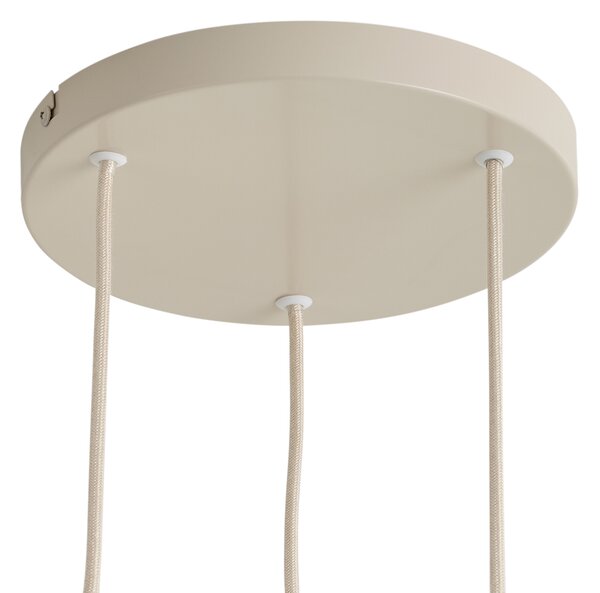 Lampă suspendată modernă bej cu abajur rotund cu 3 lumini - Concerto
