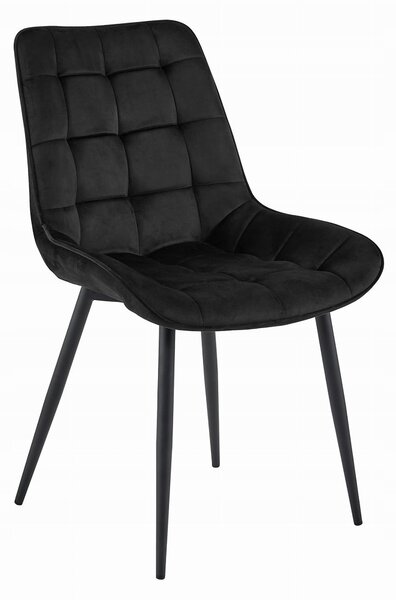 Scaun Bucatarie/Dining Joy Negru Catifea