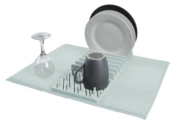 Scurgător de vase albastru deschis din plastic 50x38 cm – Homéa