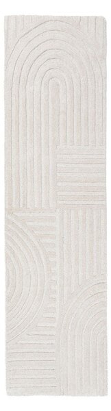 Covor tip traversă fildeș țesut manual din lână 60x230 cm Zen Garden – Flair Rugs