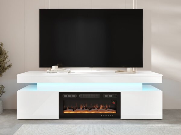 Comoda TV 2D cu semineu Lestirola LED