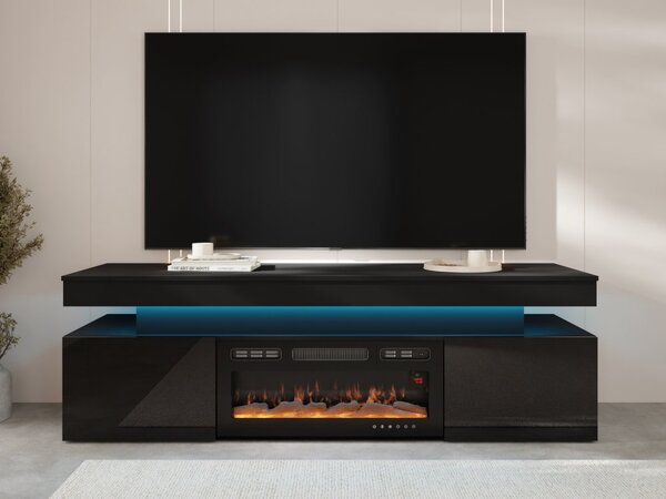 Comoda TV 2D cu semineu Lestirola LED
