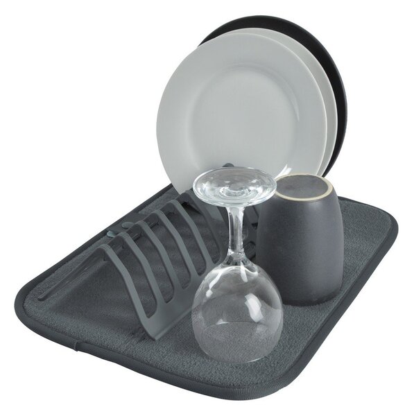 Scurgător de vase gri din plastic 36x28 cm – Homéa