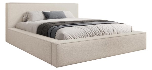 Pat tapițat Nirello 160x200 cu ladă depozitare - boucle bej Quelle 03